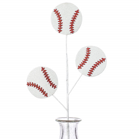 25" Glitter Baseball Spray x 3