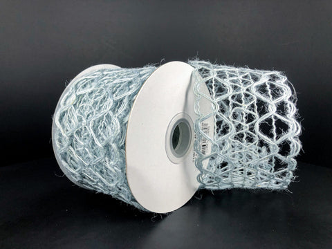 Aqua Jute Styled Wired Ribbon - 2.5" x 10yds