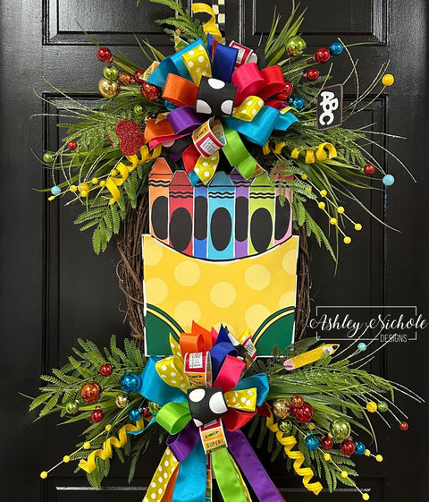 Color Your World Crayon Wreath