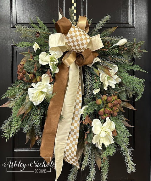 Southern Magnolia and Evergreen Wreath