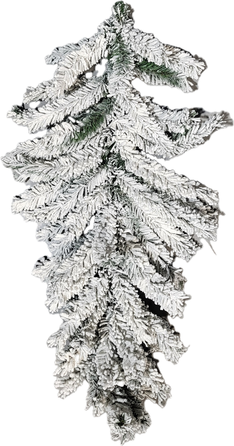 36" Snowfrost Tear Drop Swag