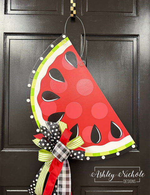 Funky Watermelon Red - Door Hanger (Hand-Painted)