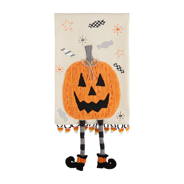 JackOLantern Dangle Leg Hand Towel AshleyNichole Designs