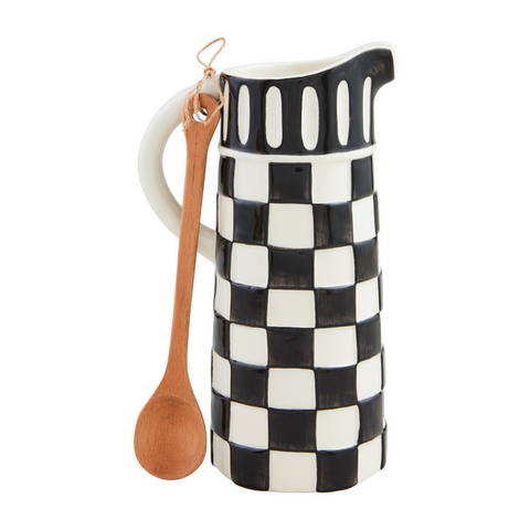 Checkered Pitcher Set