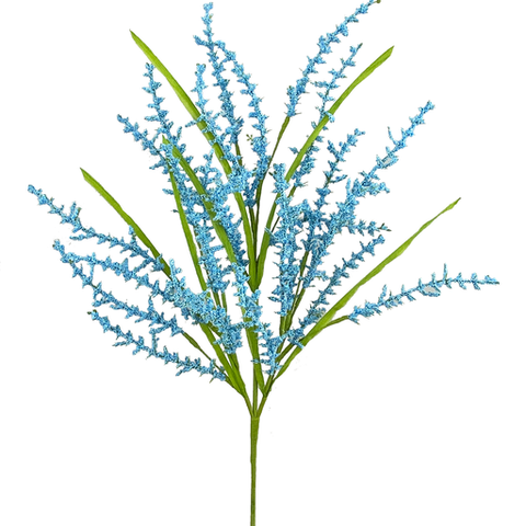 28" Feather Reed Grass Spray - Blue