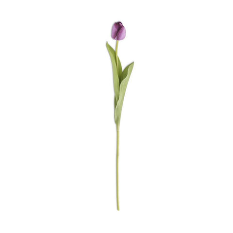 26" Silk Real Touch Single Tulip Stem - Purple