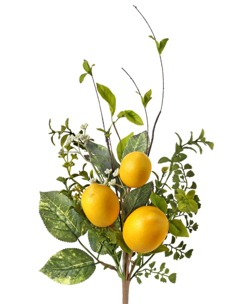 22" Lemon and Leaf Pick - Yellow/Green