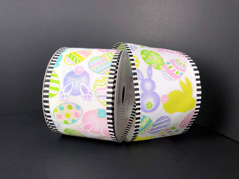 Bunnies & Eggs Wired Ribbon - 2.5"x 10yds