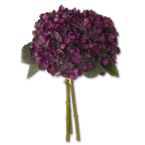 13" Two-Tone Hydrangea Bundle x3 - Purple