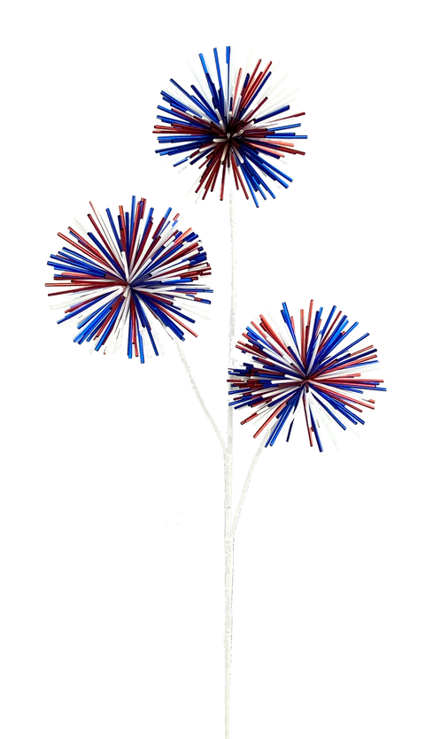 28" Plastic Firework Spray x3 - Patriotic