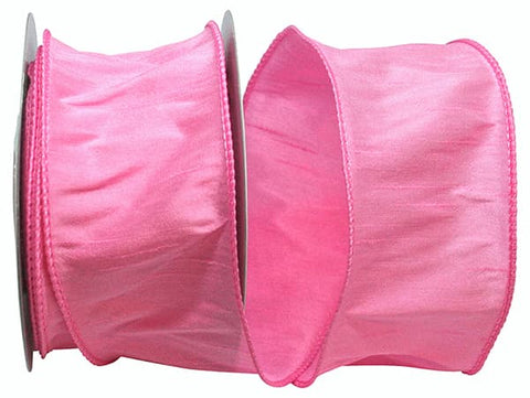 Dupioni Pink Wired Ribbon - 2.5" x 10yds