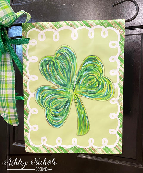 Abstract Shamrock - St. Patrick's - Vinyl Garden Flag