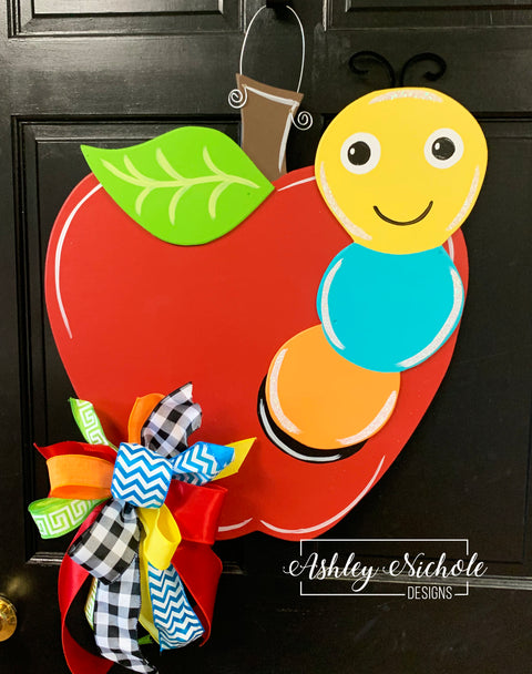 Bookworm Apple - Door Hanger