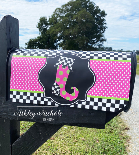 Christmas Stocking - Colorful & Whimsical - Magnetic Vinyl Mailbox Cover
