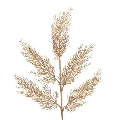 30" Lavish Sequin Cedar Spray - Gold