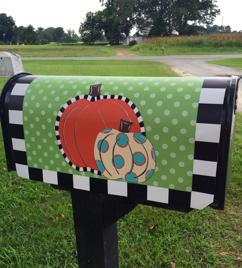 Double Pumpkin - Magnetic Vinyl Mailbox Cover
