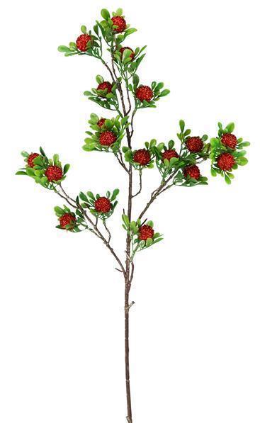 31" Boxwood Berry Spray - Red, Green & Gold
