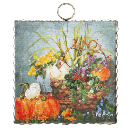 Mini Fall Basket Print Charm