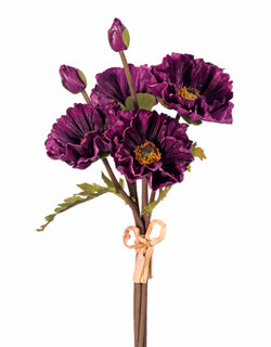 14.5" Poppy Bundle - Burgundy