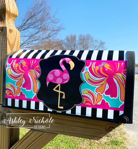 Flamingo - Magnetic Vinyl Mailbox Cover