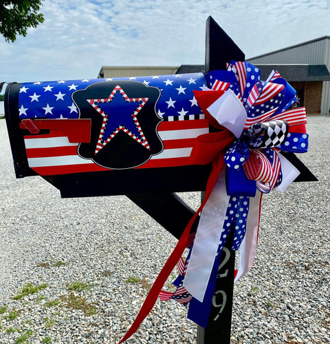 Funky Star - Magnetic Vinyl Mailbox Cover