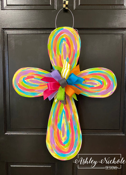 Abstract Cross-Colorful - Door Hanger (UV PRINTED Only)