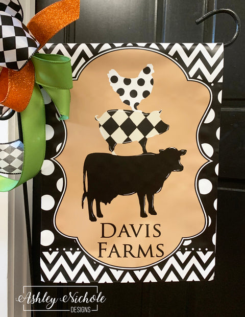 Farm Trio - Vinyl Garden Flag