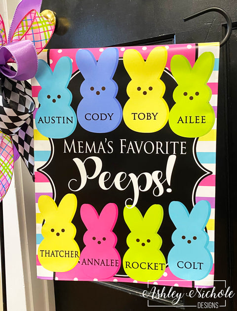 Favorite Peeps Easter - Vinyl Garden Flag