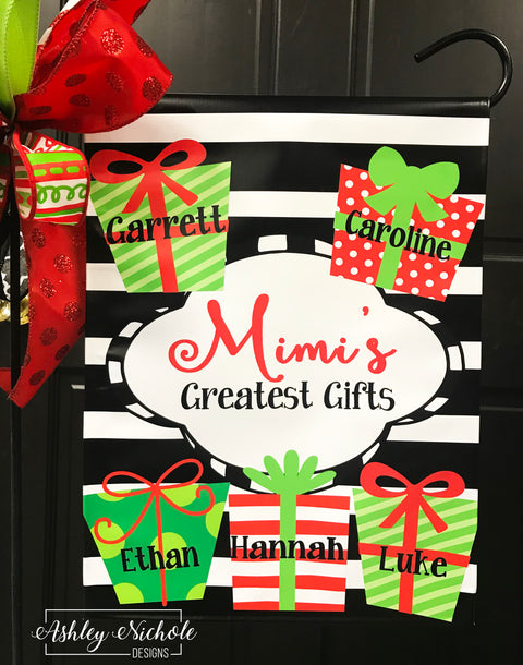 Family Christmas Gifts - Vinyl Garden Flag