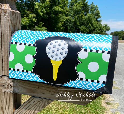 Golf Tee - Magnetic Vinyl Mailbox Cover