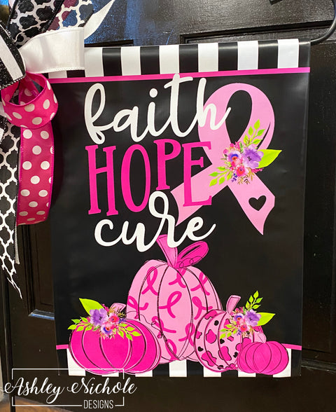 Breast Cancer Awareness - Vinyl Garden Flag