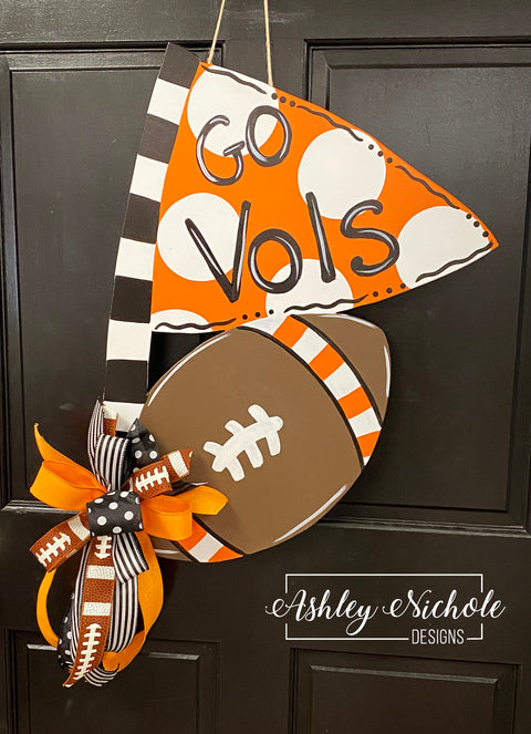 Team Football & Pennant Door Hanger