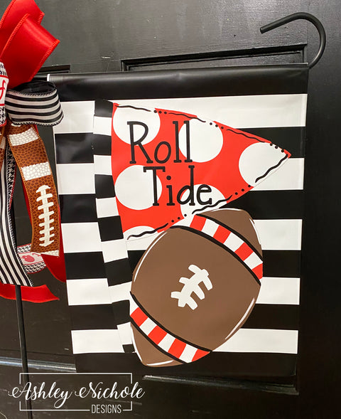 Football & Pennant Team - Vinyl Garden Flag