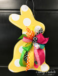 Polka Dot Bunny Door Hanger - Choose from 4 colors