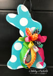 Polka Dot Bunny Door Hanger - Choose from 4 colors