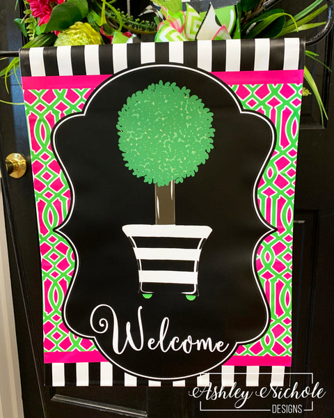 Topiary - Vinyl Garden Flag