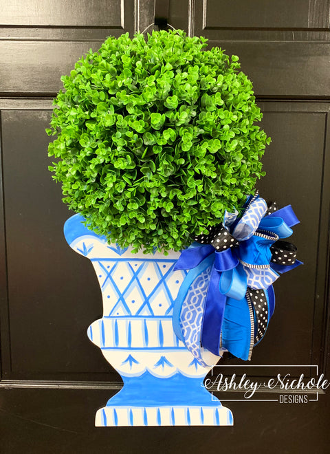 Spring Topiary - Chinoiserie - Door Hanger