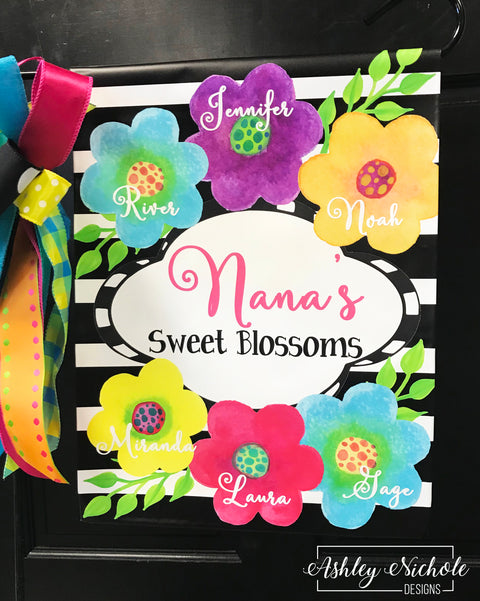 Blossoms Flower Family - Vinyl Garden Flag