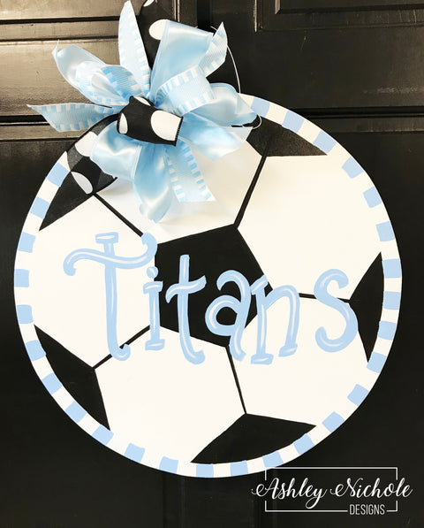 Soccer Ball Door Hanger (Hand-Painted)