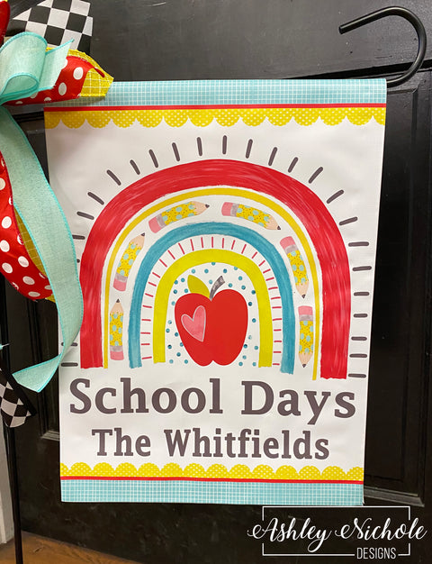 School Days - Vinyl Garden Flag