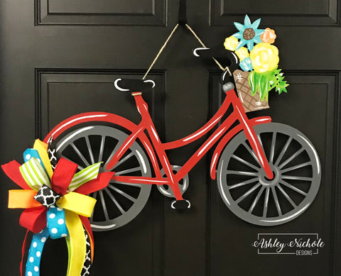 Bicycle Door Hanger - Red