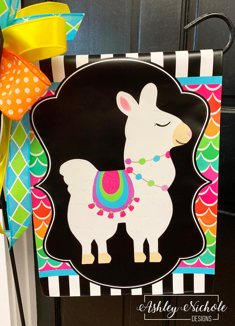 Llama - Vinyl Garden Flag