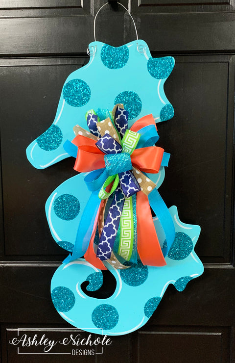 Seahorse - Glitter - Door Hanger
