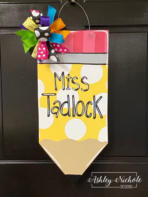 Pencil-Personalized-Door Hanger