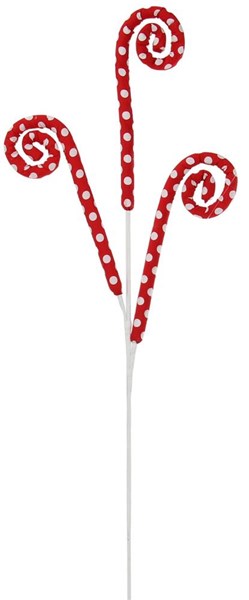 31" Polka Dot Curl Spray - Red & White