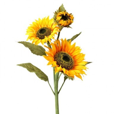 33" Large Sunflower x2 with Bud Spray - Gold/Yellow