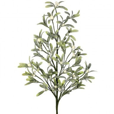 36" FROSTED WP MISTLETOE BERRY SPRAY