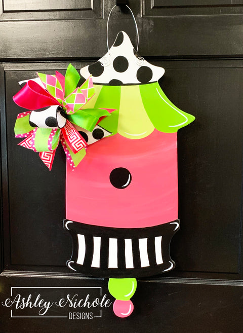 Bird House - Pagoda Style - Door Hanger