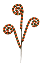 Fabric Spiral Curly Spray - Black & Orange