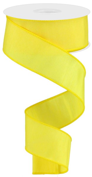 Yellow Dupioni Wired Ribbon - 1.5" x 10yds